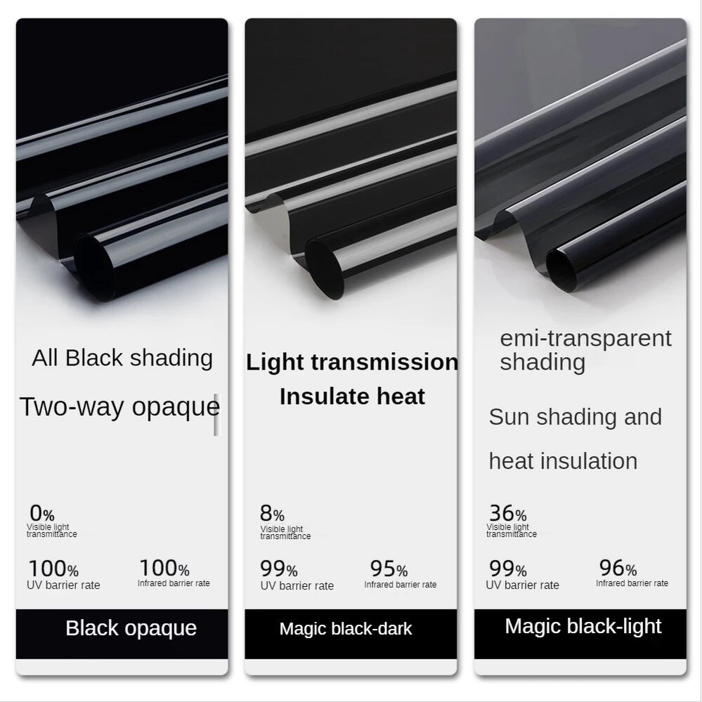 Window film Shading heat insulation and sunscreen cellophane film anti-peeping full blackout Reflective Mirror Curtain