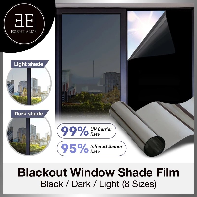 Window film Shading heat insulation and sunscreen cellophane film anti-peeping full blackout Reflective Mirror Curtain
