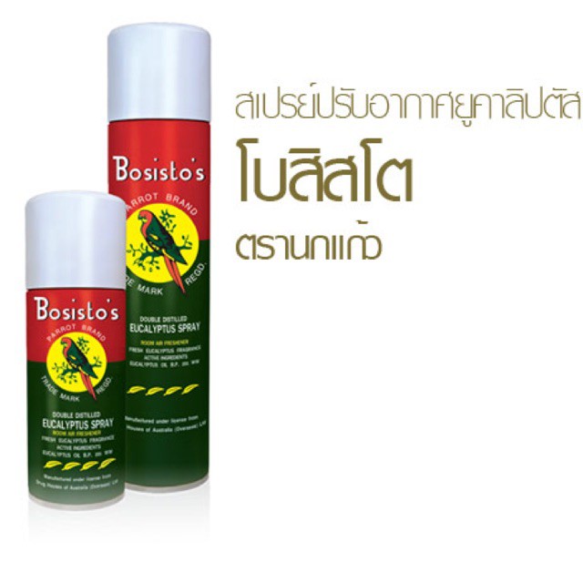 Bosistos Parrot Eucalyptus Citrus Spray 300 ml โบลิสโต ตรา นกแก้ว | Shopee  Thailand