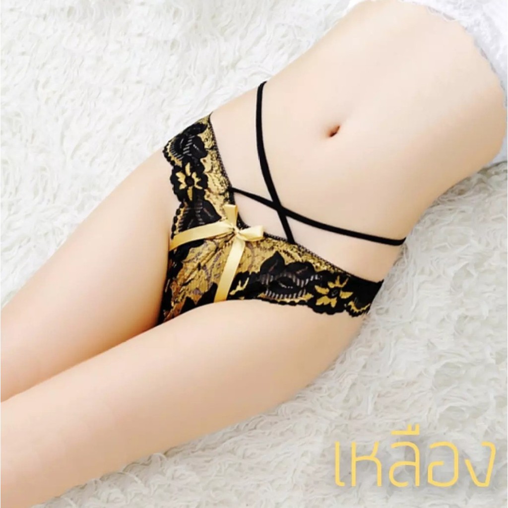 กางเกงในจีสติงลูกไม้ ชุดชั้นใน sexy สีสวย ใส่สบาย | Shopee Thailand