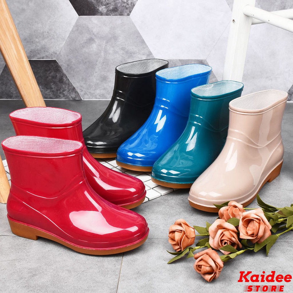 พร้อมส่ง🚚36-44 รองเท้ากันฝน รองเท้าบูท กันน้ำ กันน้ำมัน ส้นหนา ฤดูฝน รองเท้ากันลื่น รองเท้าทำงาน B-060 | Shopee Thailand