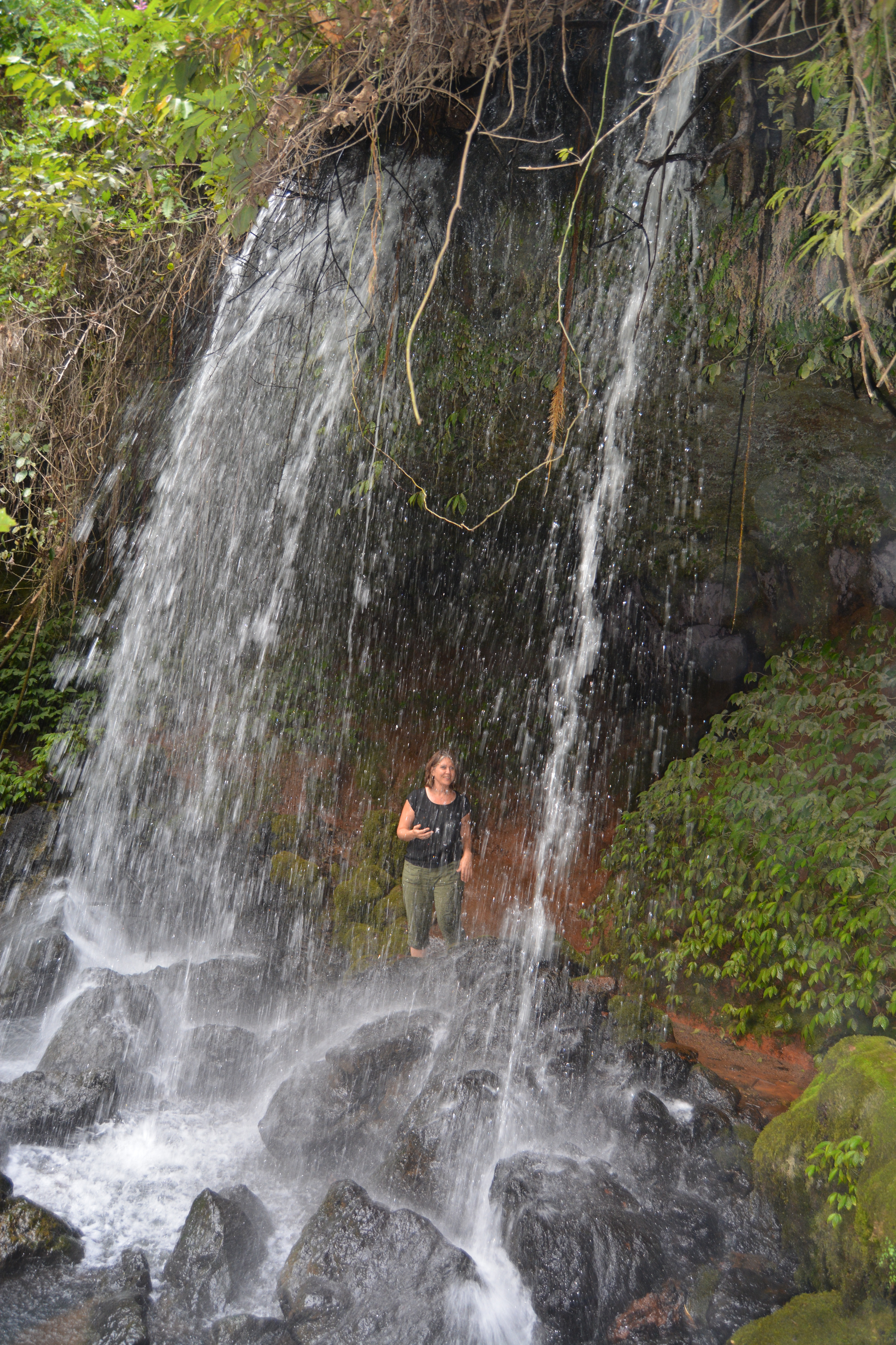 The waterfalls at the Amabere Caves