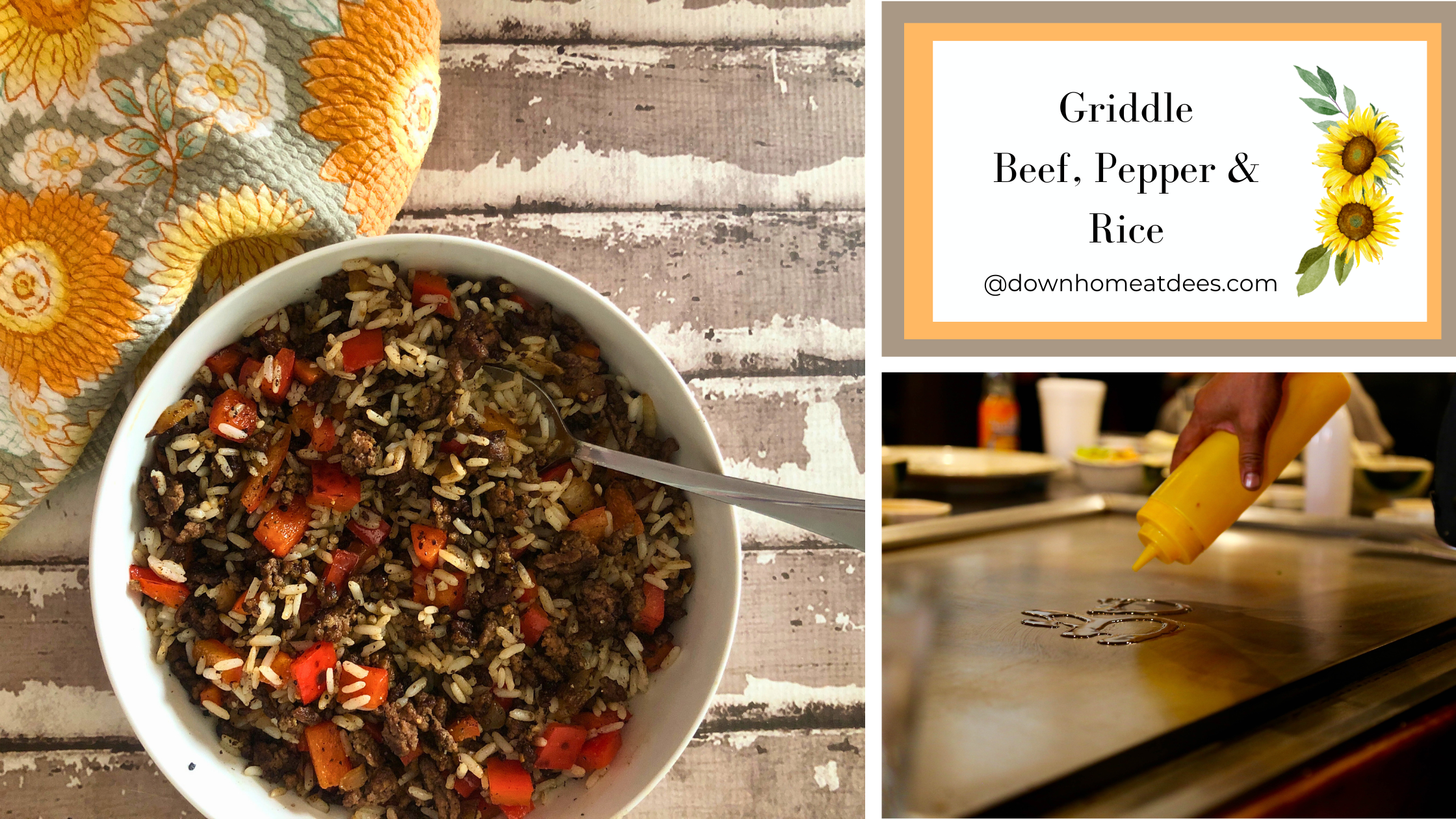 Griddle Beef, Pepper & Rice For Two