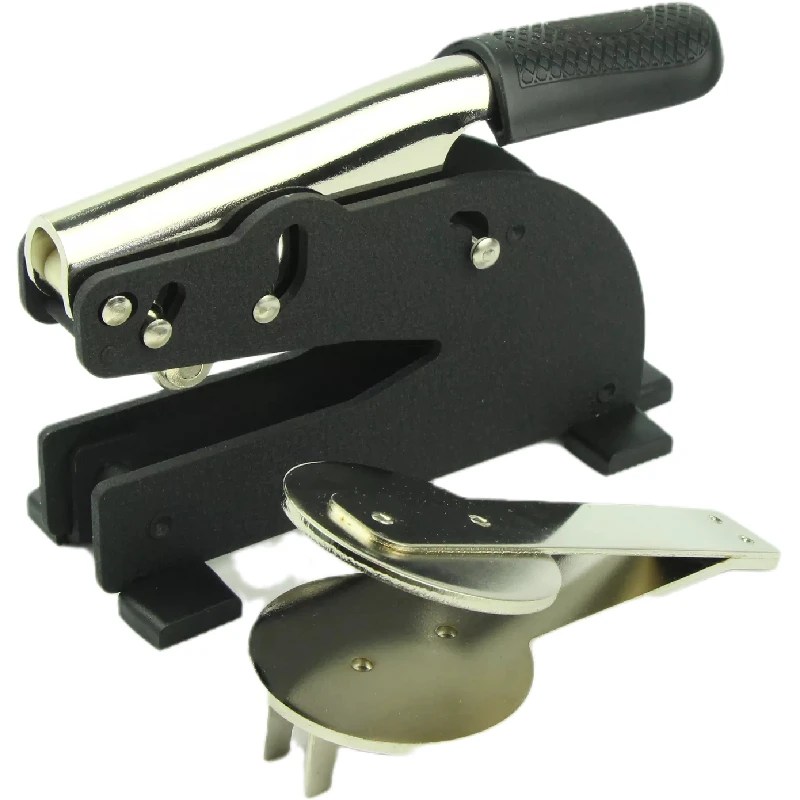 Personalized Monogram Embosser with Long Handle – Custom Notary Seal & Gold Foil Certificate Stamp.