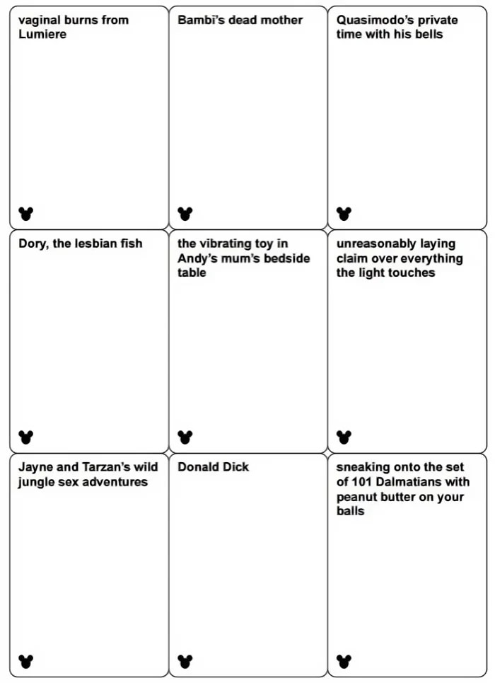 Sending an online greeting card is easy and fun to do with a few clicks on the keyboard. Disney 'Cards Against Humanity' Are About To Be Released And OMG | Do You Remember?