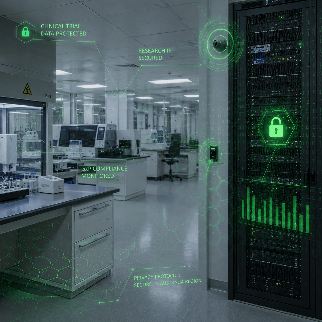 Digital holographic padlock, secure data protection