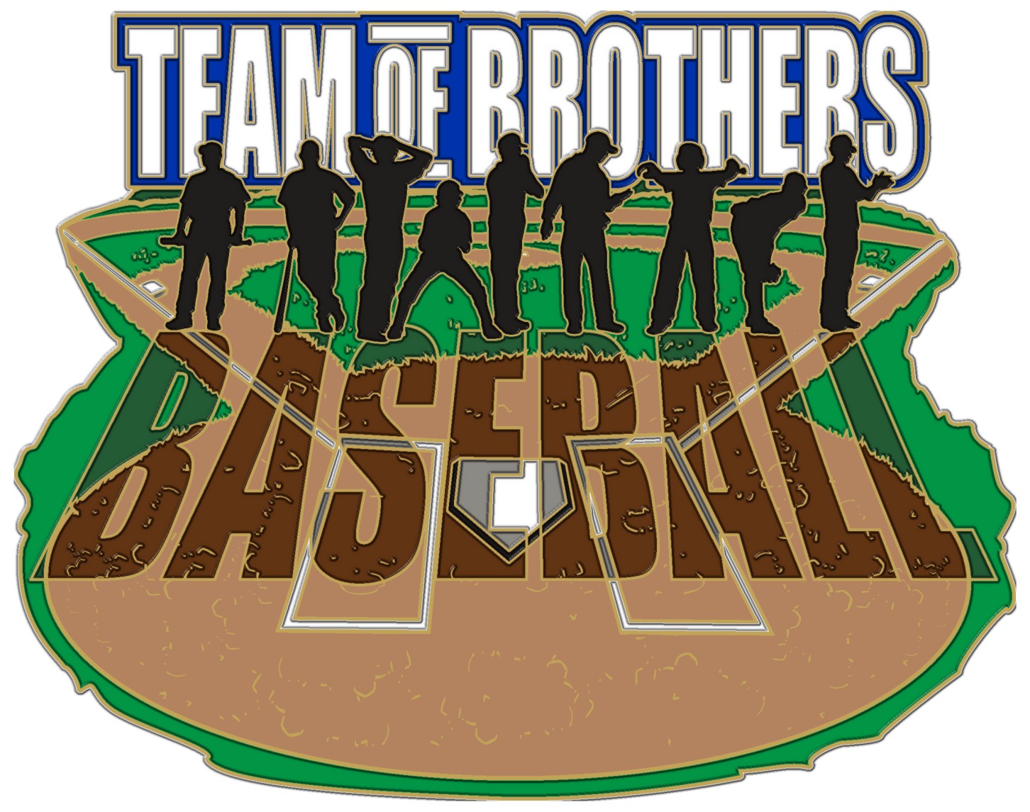 TB-225 1.75" Team of Brothers Baseball Trading Pin