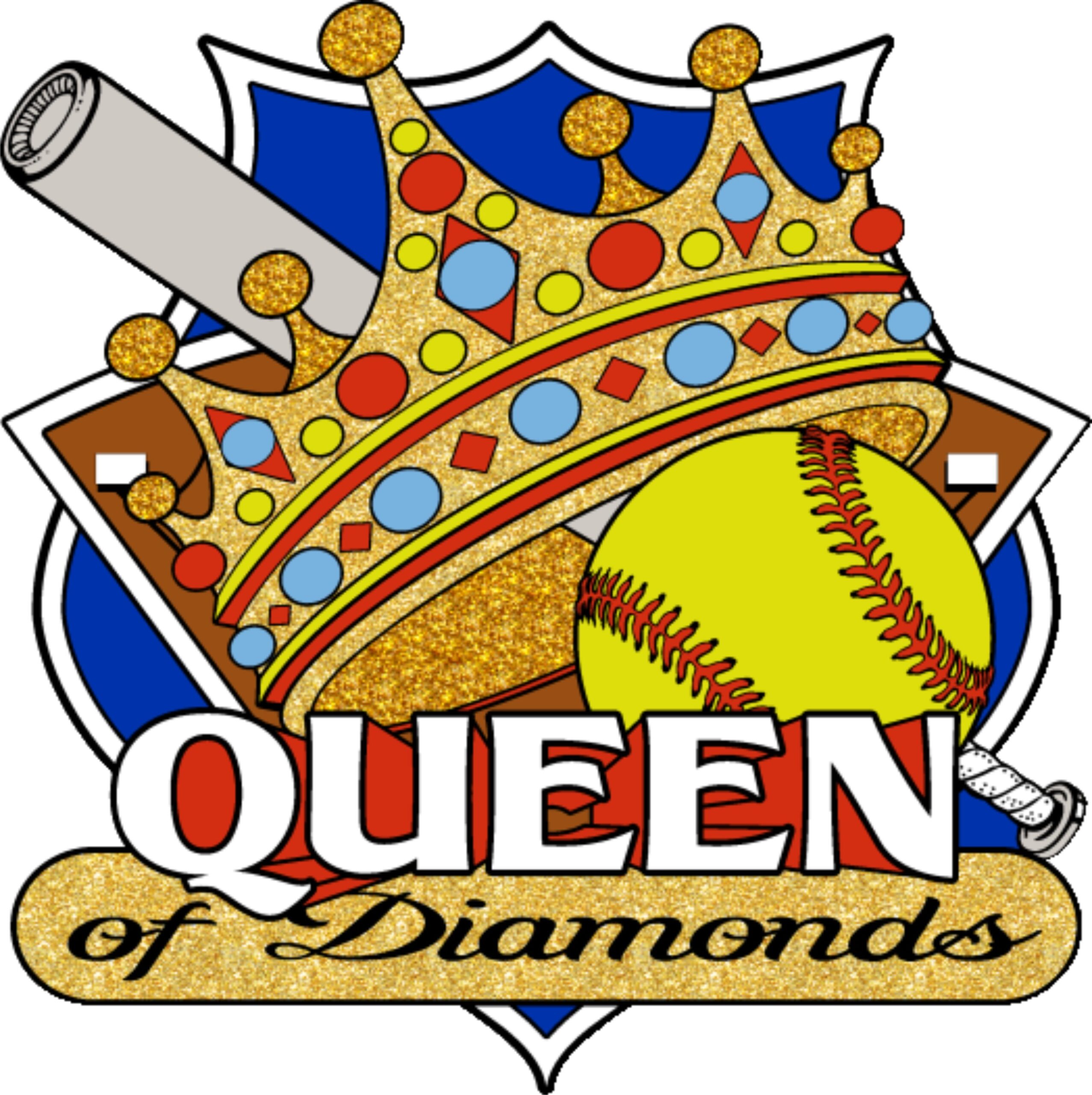 FS-224 1.75"  QUEEN OF DIAMONDS (GLITTER)