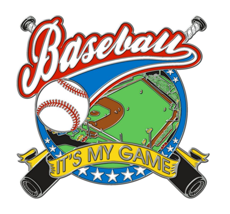 TB-216 1.75"  BASEBALL IT'S MY GAME TRADING PIN
