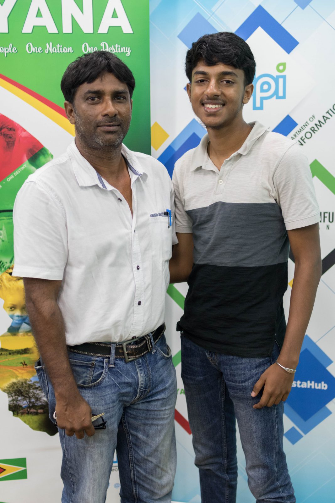 Areeb Ali with his father Shabeer Ali