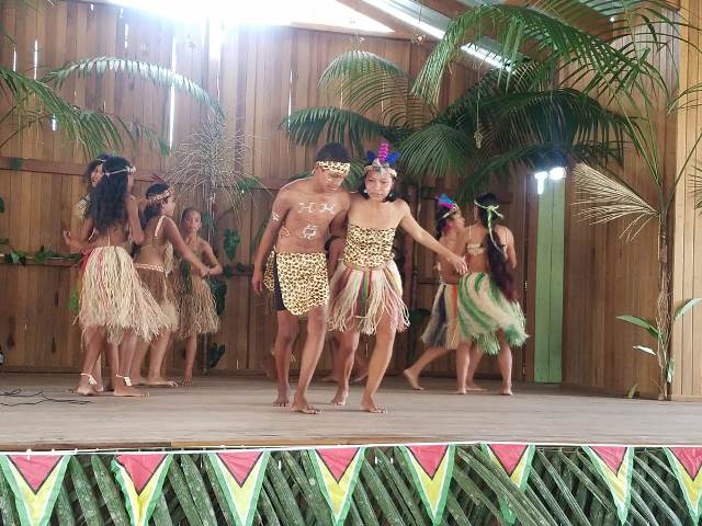 Cultural group performing.
