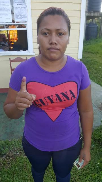 First-time LGE voter Shiroom Prince of Mabaruma Settlement process for the first time.