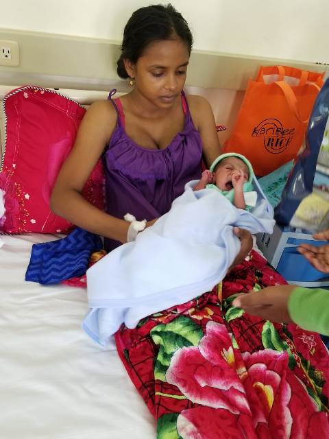 Hansaranie Latchana and her bouncing baby boy.