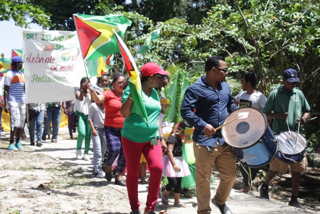 More scenes as they paraded through the island.