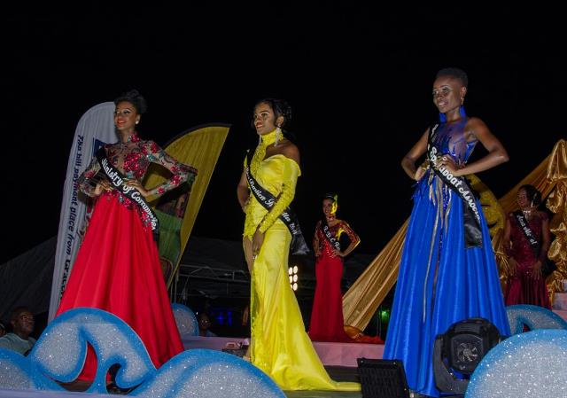 [In the photo, from left] First runner-up, Tonya Harris, Miss Bartica Regatta, Amel Griffith and second runner-up, Jurusha Farell.