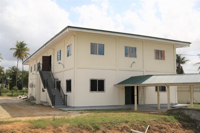 The building that houses the laboratory and staff quarters.