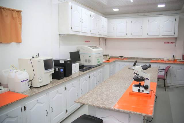Inside the Skeldon District Hospital’ s state-of-the-art digital laboratory.