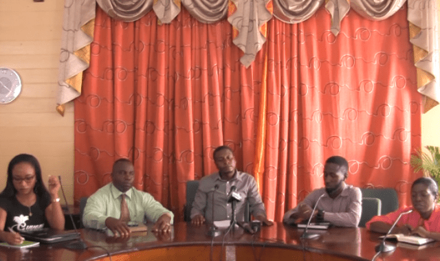 Members of M&CC and Hits and Jams Entertainment at Carnival Spots presser on Wednesday.