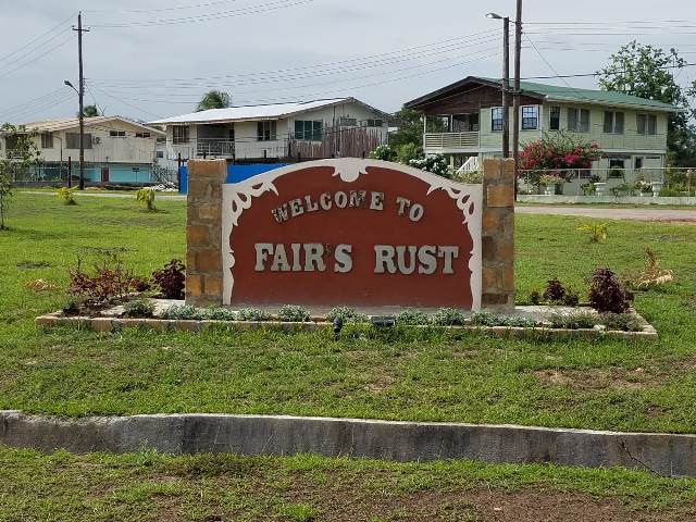 The welcome to Fair’s Rust sign that was recently erected.