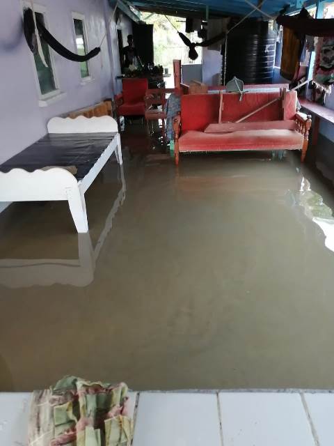 Some of the homes that had the bottom flats flooding earlier