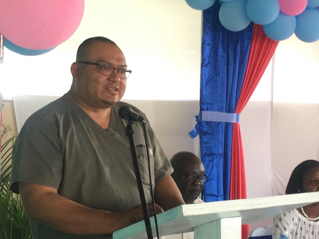 Doctor in Charge at the Skeldon Hospital Dr. Ryan Cambpell.