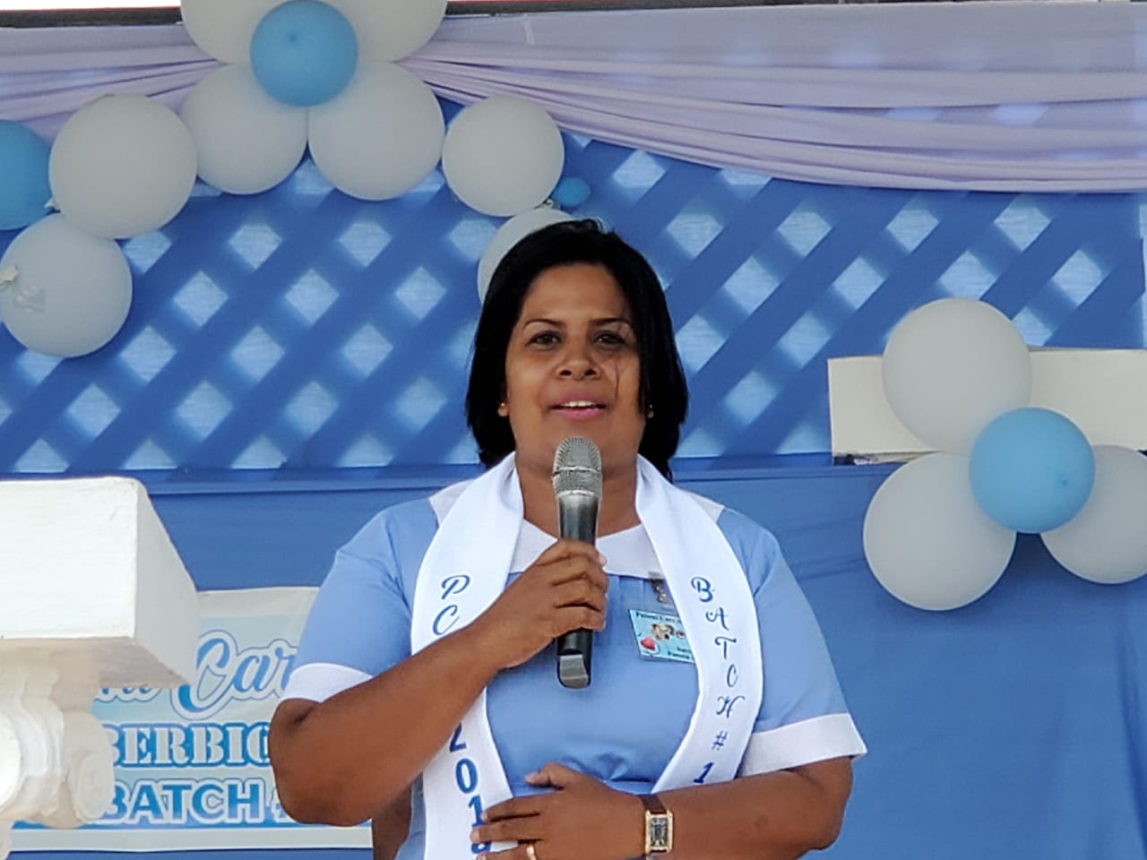 Pamela Jonas giving her testimony