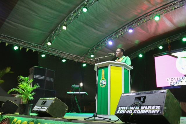 Legal Officer at Maritime Administration Department Thandi McAllister delivering her remarks.