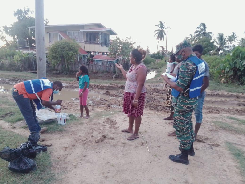 Scenes from the distribution of sanitation supplies by the CDC to flood-affected residents in Corentyne, East Berbice.