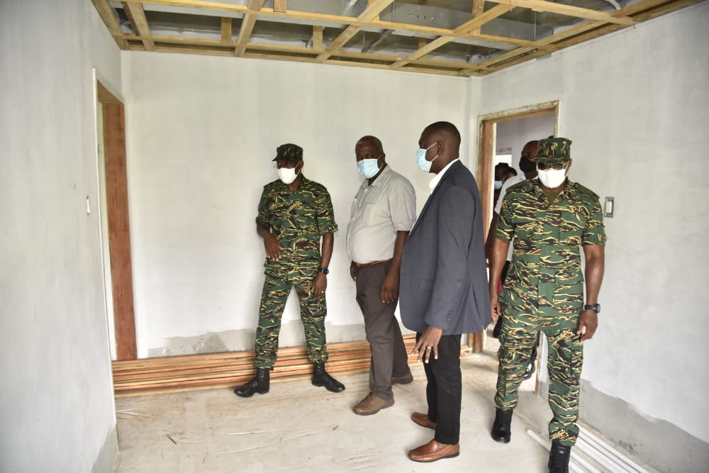Prime Minister, Hon. Hon. (ret’d) Brigadier Mark Phillips during his inspection of the CDC’s headquarters
