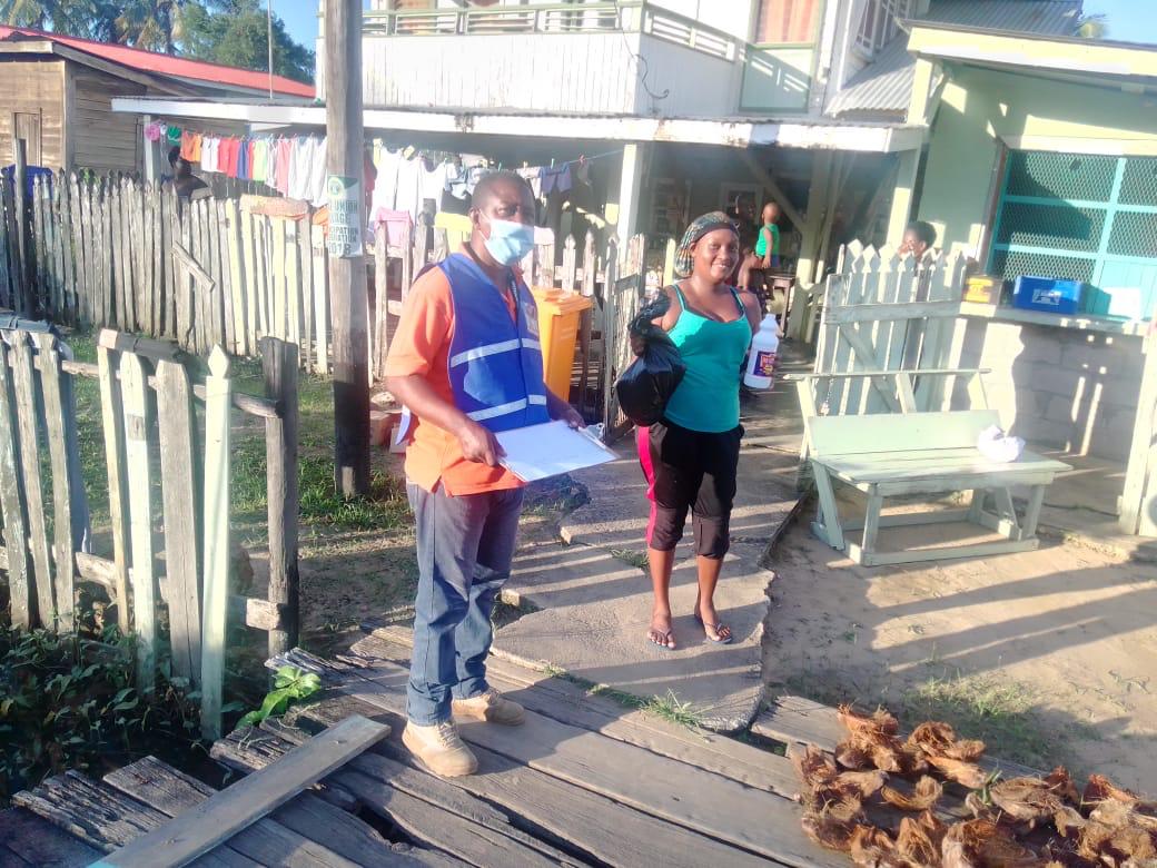 Scenes from the distribution of sanitation supplies by the CDC to flood-affected residents in Corentyne, East Berbice.
