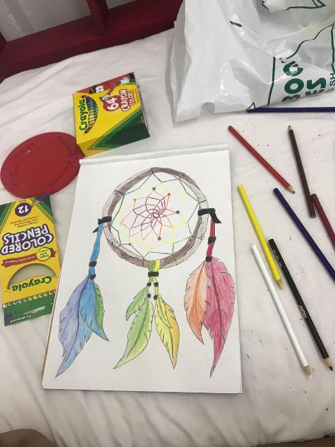 One of the drawings done by Delecia while in isolation. (Source: Delicia George)