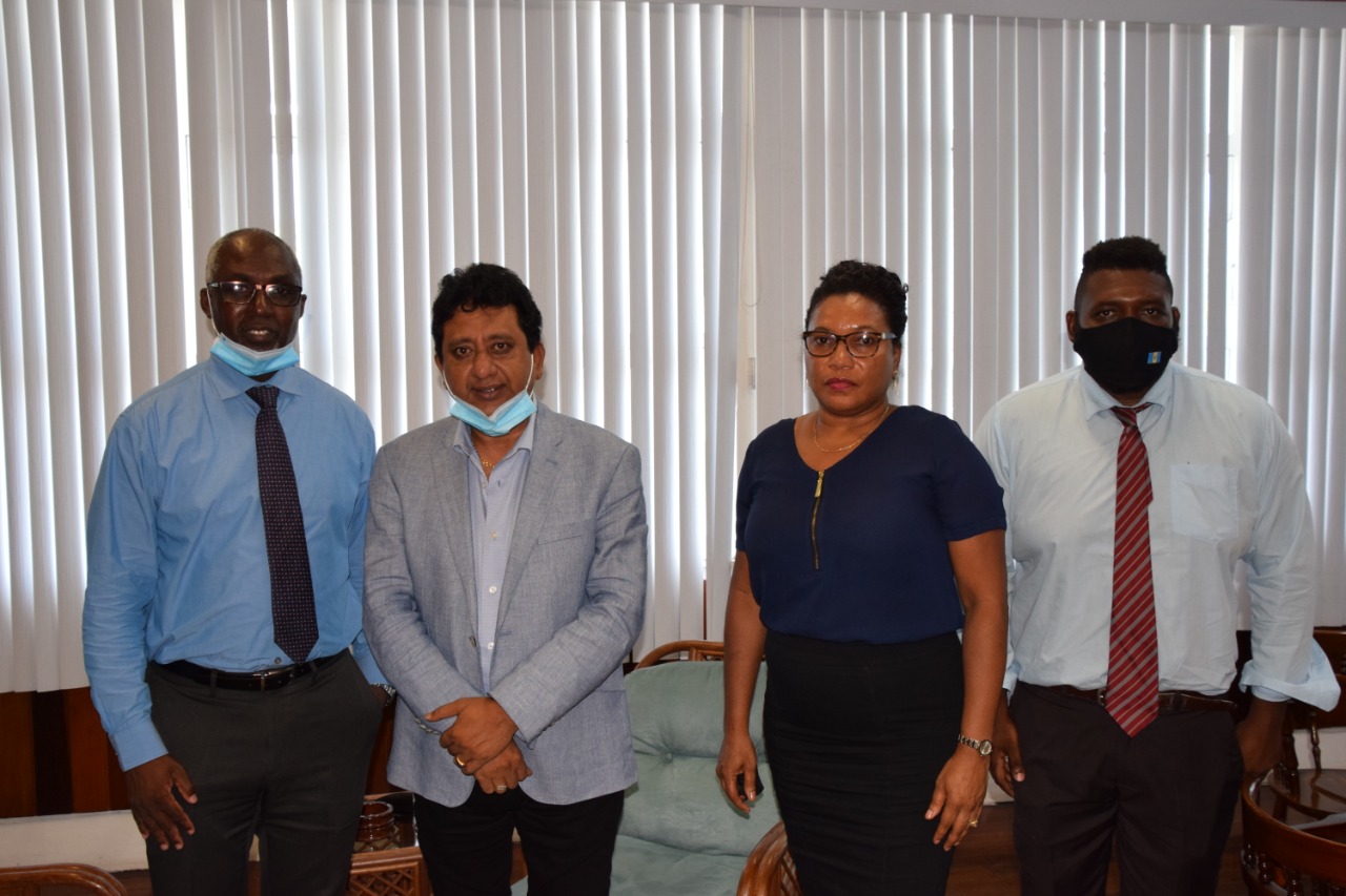 Attorney General and Minister of Legal Affairs, Hon. Mohabir Anil Nandlall, and the staff of the Financial Intelligence Unit (FIU)