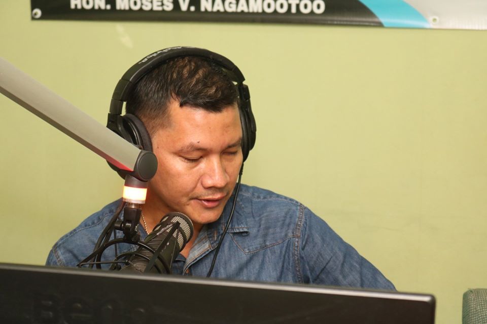 Radio Personality Marti De Souza who interview the Husing and water Minister, Hon Colin Croal on Radio Mabaruma (95.1FM)