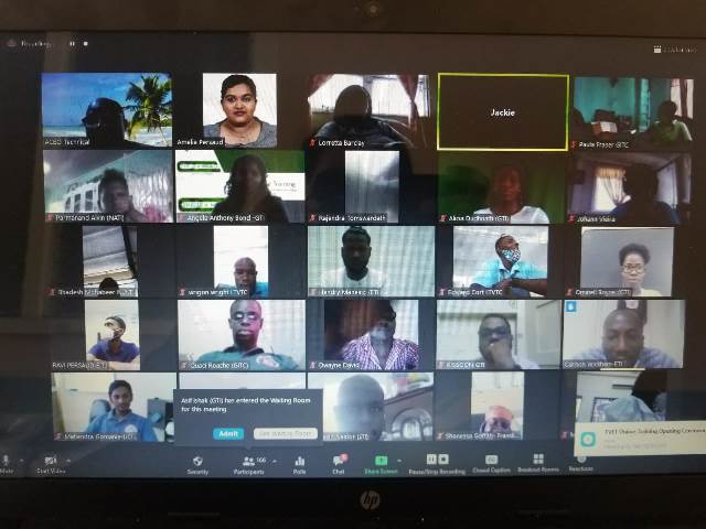 TVET educators that are participating in the online training programme during today’s virtual opening ceremony