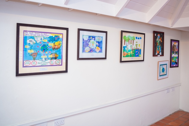 Some of the art work on display