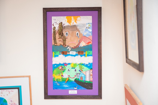 Some of the art work on display