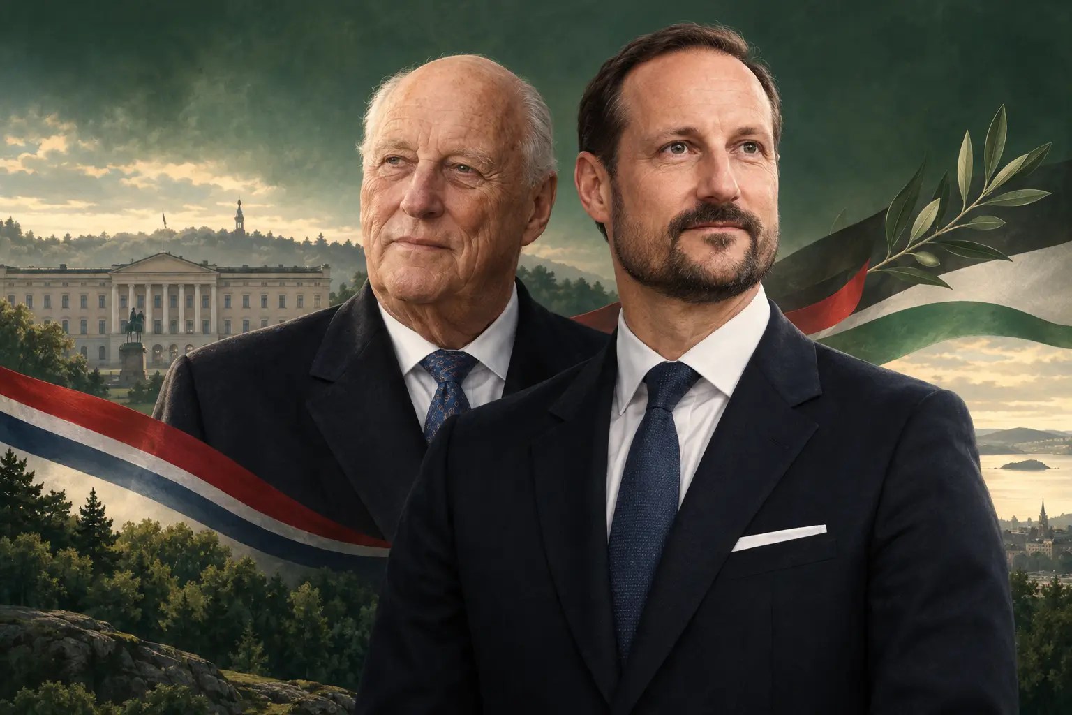 Kong Harald V og Kong Haakon VIII – Norge og Palestina
