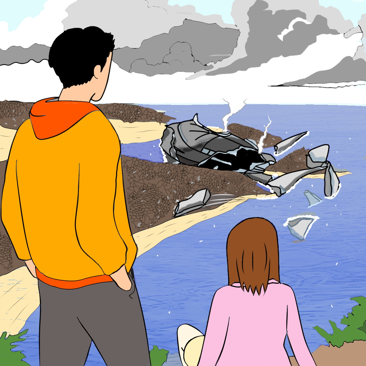 故郷へのカウントダウン 7 黒い海に沈みゆく船