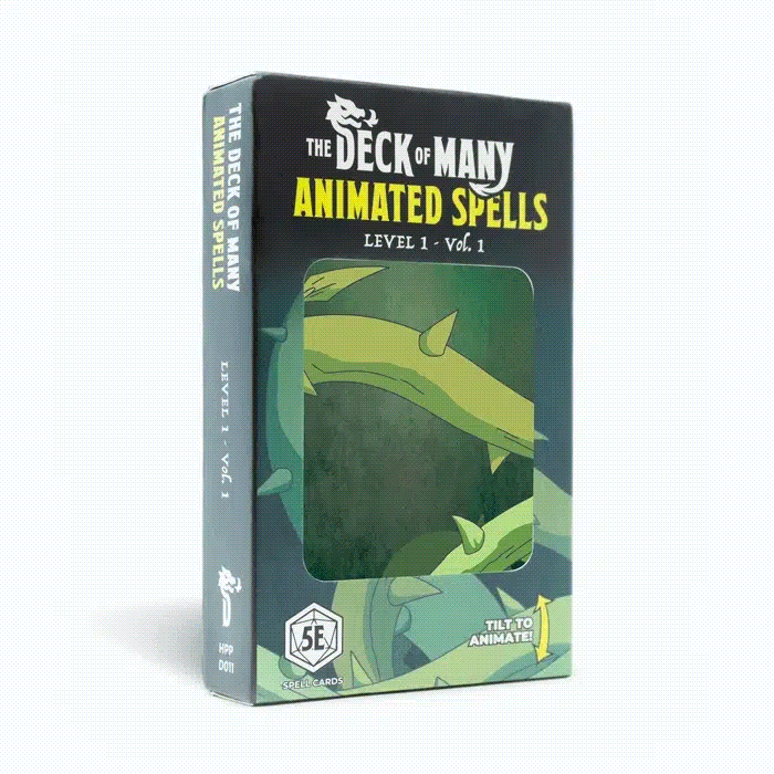 Animated Spells: Level 1, A-F - 5e 2014 D&D (Cartas de Referencia en inglés) 30$