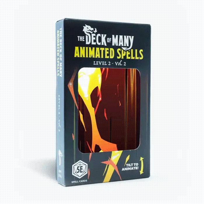 Animated Spells: Level 2, I-Z - 5e 2014 D&D (Cartas de Referencia en inglés) 30$