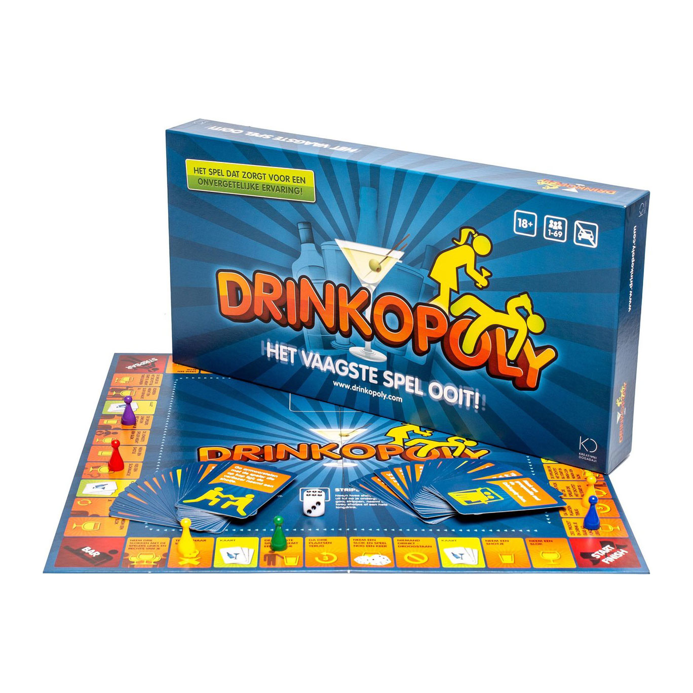 Drinkopoly 'het vaagste drankspel ooit!' Drankspellen.nl