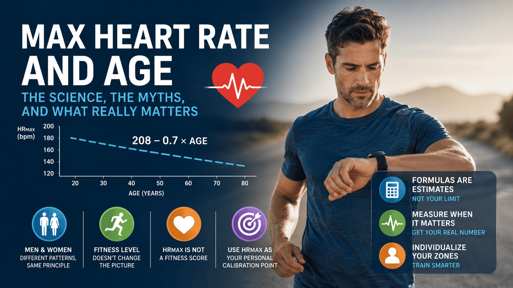 208 minus 0.7 times age formula for max heart rate calculation example