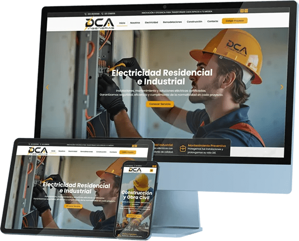 Diseño de página web para empresas del sector construcción