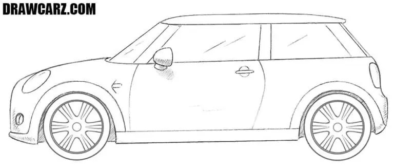 How to draw a mini cooper