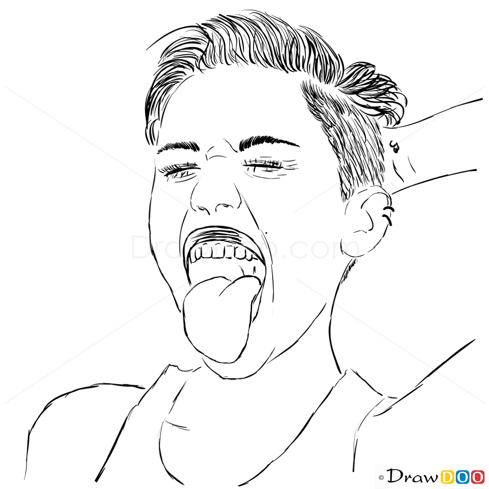 Sadly, once you get stuck, it can be hard to get started again,. How to Draw Studio Photo By, Terry Richardson, How to Draw Miley Cyrus