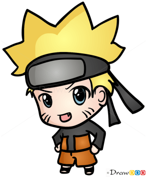 naruto chibi drawings easy drawing draw step anime cartoon character clipart uzumaki manga para something drawn sketch