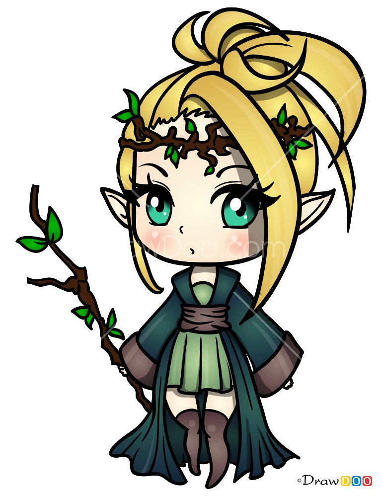 Chibi Anime Girl Chibi Cute Elf Novocom Top