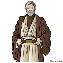 obi wan wars draw star kenobi step characters drawdoo