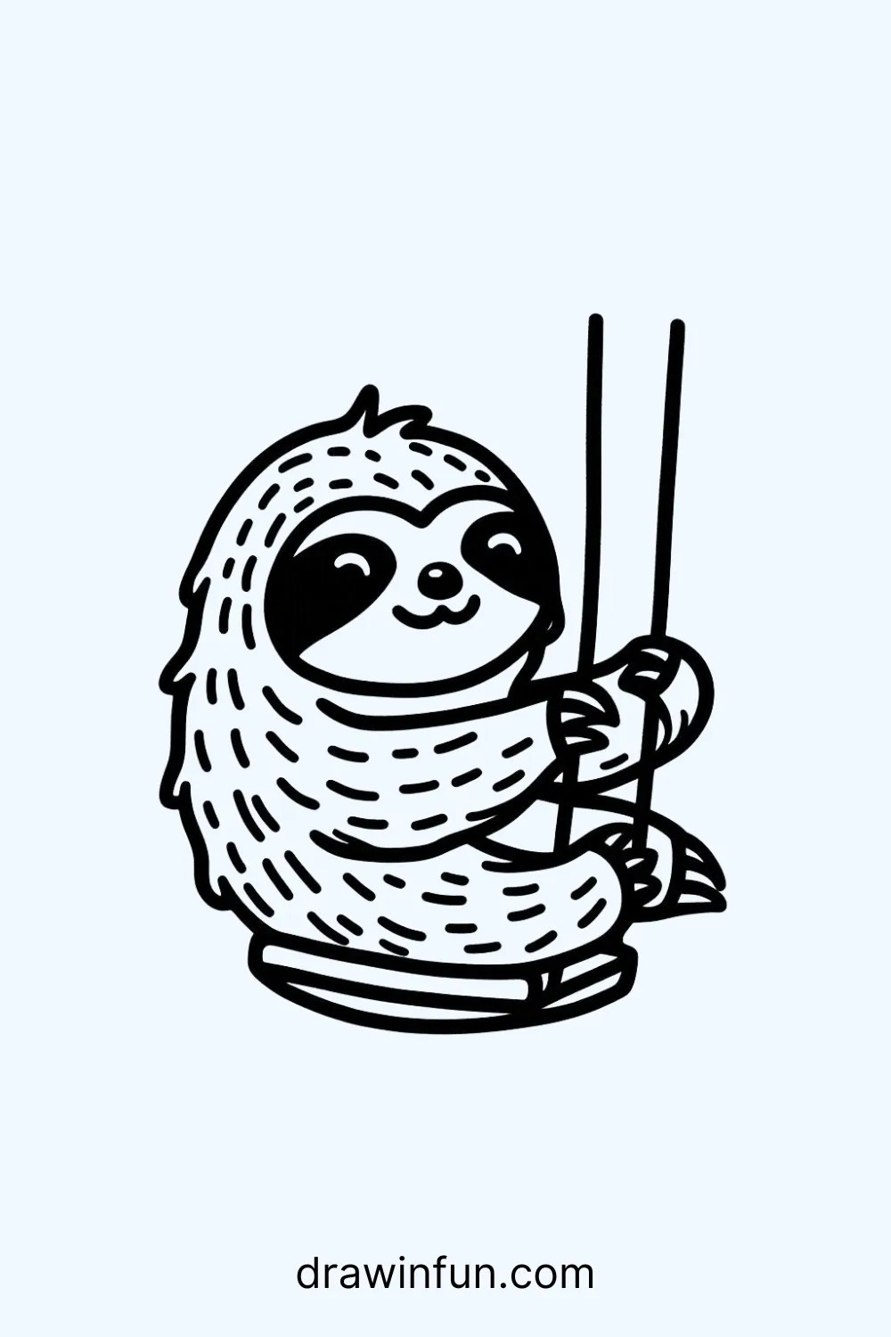 🦥37+ easy cute sloth drawing ideas
