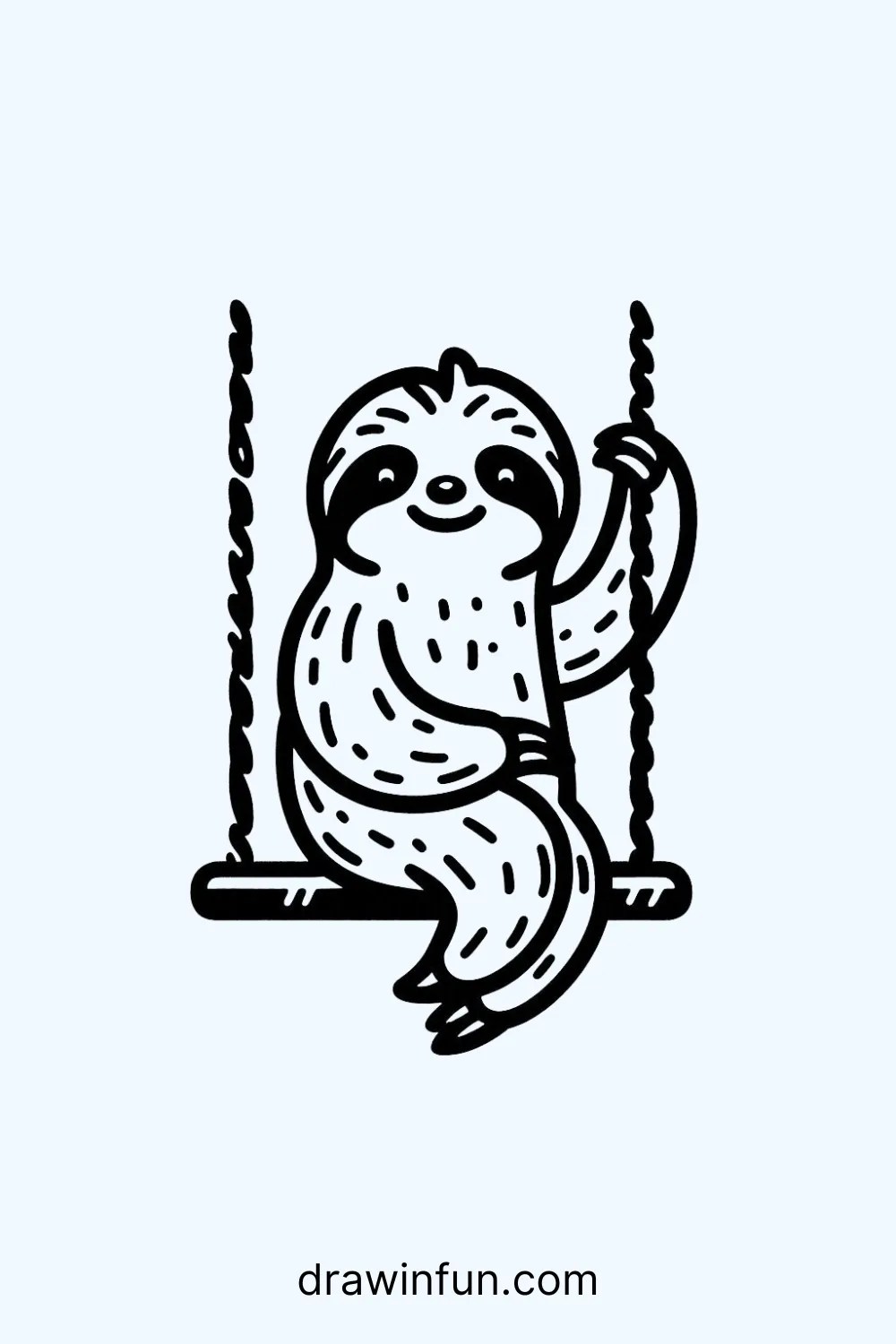 🦥37+ easy cute sloth drawing ideas